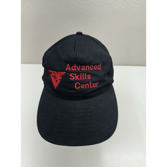 Nissin Cap Snapback Hat Black Advanced Skills Center Adjustable Cap - Picture 1 of 7
